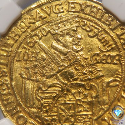 ドイツ 1630年 ザクセン ヨハン・ゲオルク1世 ダカット金貨] アウクスブルク信仰告白 100年記念金貨 【NGC鑑定 MS62】 - アンティーク コイン・宝石のトレジャーガーデン