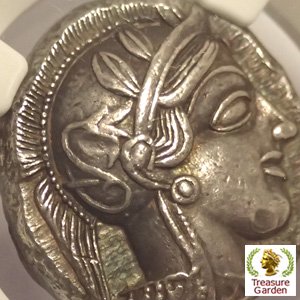 古代ギリシャコイン BC440-404年 テトラドラクマ銀貨 アッティカ 女神アテナ] フクロウ 【NGC鑑定 Ch XF☆】 no.23 -  アンティークコイン・宝石のトレジャーガーデン