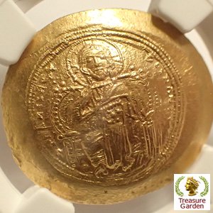 古代ビザンチン帝国 1042-1055年 ヒスタメノンノミスマ金貨 コンスタンティノス9世] 【NGC鑑定 MS】 カップコイン 東ローマ帝国  ビザンツ帝国 - アンティークコイン・宝石のトレジャーガーデン