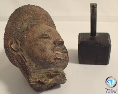 [タイ クメール王朝 仏像 頭部] ロッブリー出土 11～12世紀頃 - アンティークコイン・宝石のトレジャーガーデン