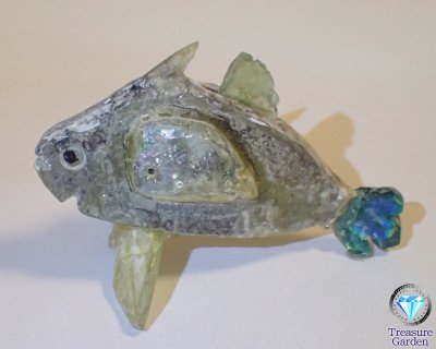ローマングラス フィッシュ 魚 銀化 ローマガラス 古代ローマ アンティークコイン 宝石のトレジャーガーデン