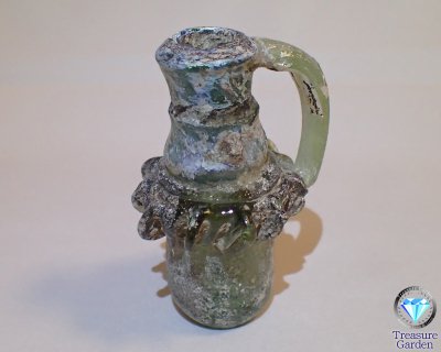 古代 ローマ 銀化 ガラス瓶、骨董、アンティーク - 工芸品