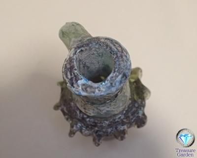 ローマングラス 小瓶] 銀化 ローマガラス 古代ローマ 壺 ビン
