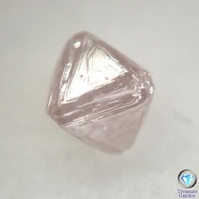 天然ピンクダイヤモンド 原石 八面体 約0.26ct] 美結晶 グレイッシュ