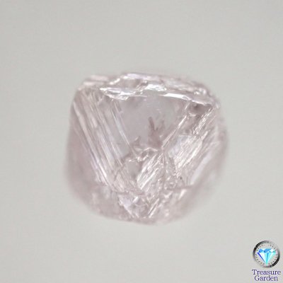 [天然ピンクダイヤモンド 原石 八面体 約0.26ct] 美結晶 グレイッシュ? ブラウニッシュ? トライゴン 8面体 パープルダイアモンド -  アンティークコイン・宝石のトレジャーガーデン