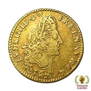 フランス 1697年 ルイ14世 1/2ルイドール金貨] ヨーロッパ 1600年代