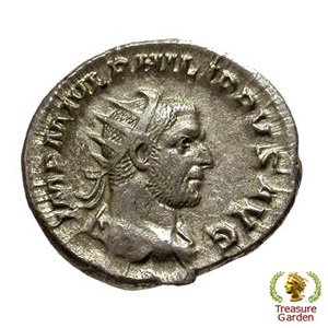 古代ローマコイン 244-249年頃 アントニニアヌス銀貨 フィリップ1世 