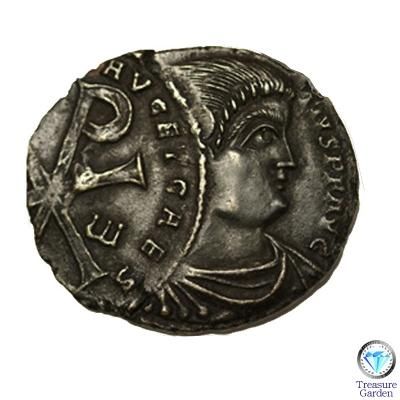 [古代ローマコイン 350-353年頃 銅貨 マグネンティウス帝] 奇跡のエラーコイン chi-rho(キーロー) -  アンティークコイン・宝石のトレジャーガーデン