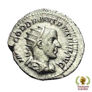 古代ローマコイン 240年頃 アントニニアヌス銀貨 ゴルディアヌス3世 