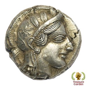 古代ギリシャコイン BC460-440年頃 テトラドラクマ銀貨 アッティカ 女神アテナ] フクロウ ふくろう no.17 -  アンティークコイン・宝石のトレジャーガーデン