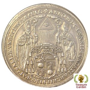 オーストリア 1682年 ザルツブルク 大司教 1ターラー銀貨] 司教領1100