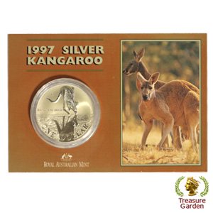 コインオーストラリア カンガルー銀貨 1997 - 旧貨幣/金貨/銀貨/記念硬貨