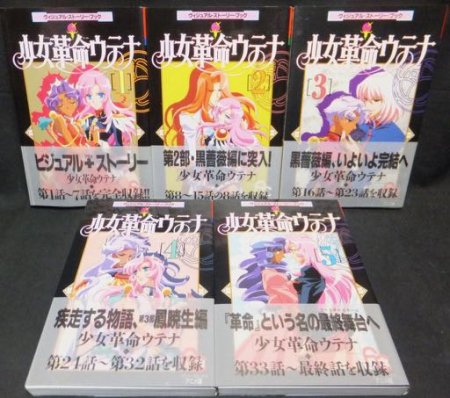 アニメ版少女革命ウテナ ヴィジュアル・ストーリー・ブック』全5巻（帯 