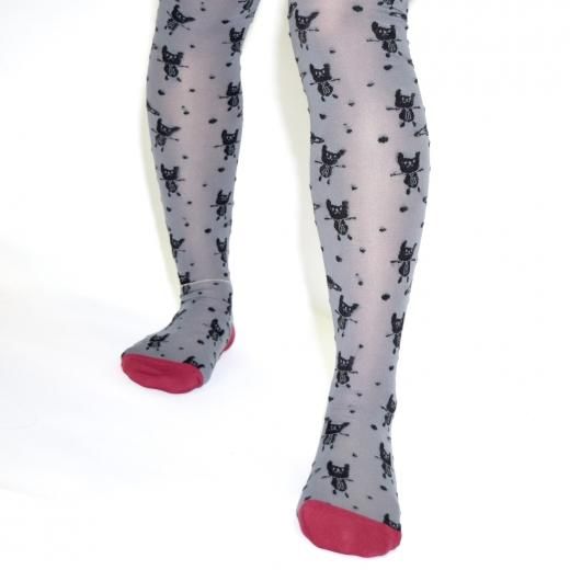 クマくんの惑星タイツ（グレー） - ココモノママニ公式通販サイト