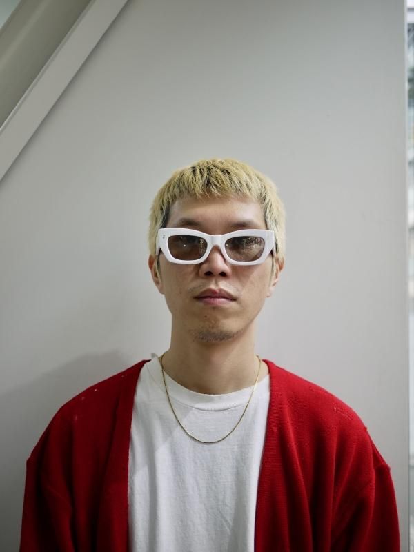 JieDa　SQUARE SUNGLASSES (WHT/GRY) - KIKUNOBU WEB STORE