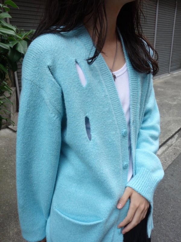 60%OFF]UNUSED 5G HOLED CARDIGAN - KIKUNOBU WEB STORE