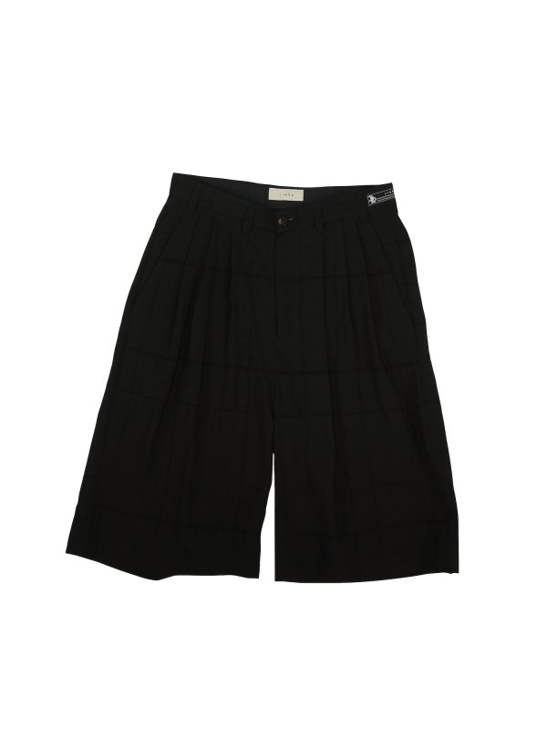 [40%OFF] JieDa　TUCK FABRIC OVER SHORTS (BLK)