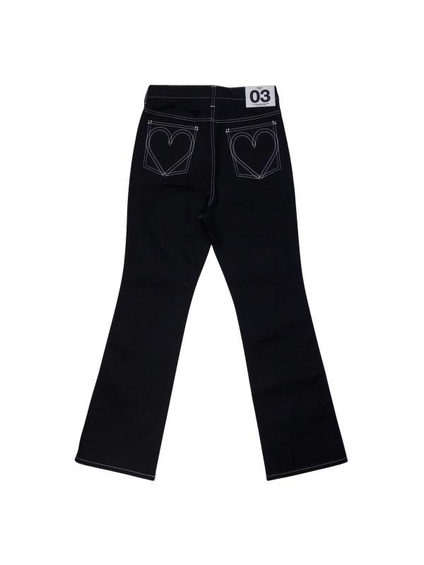 BASICKS　Heart Stitch Organic Denim (BLK) - KIKUNOBU WEB STORE