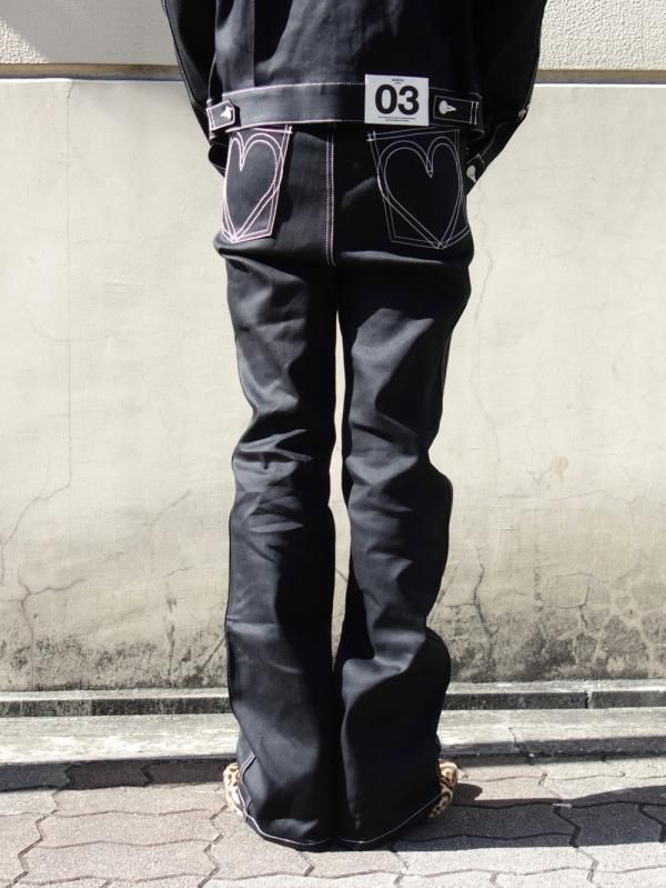 BASICKS　Heart Stitch Organic Denim (BLK) - KIKUNOBU WEB STORE