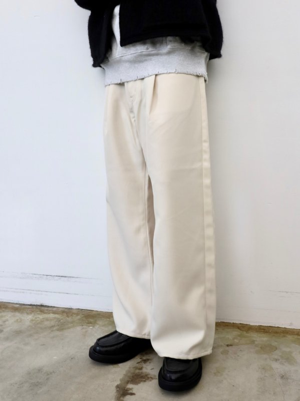 JieDa　WIDE ONE TUCK STRAIGHT PANTS (IVO) - KIKUNOBU WEB STORE