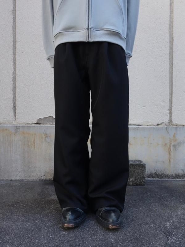 JieDa WIDE ONE TUCK STRAIGHT PANTS (BLK) - KIKUNOBU WEB STORE