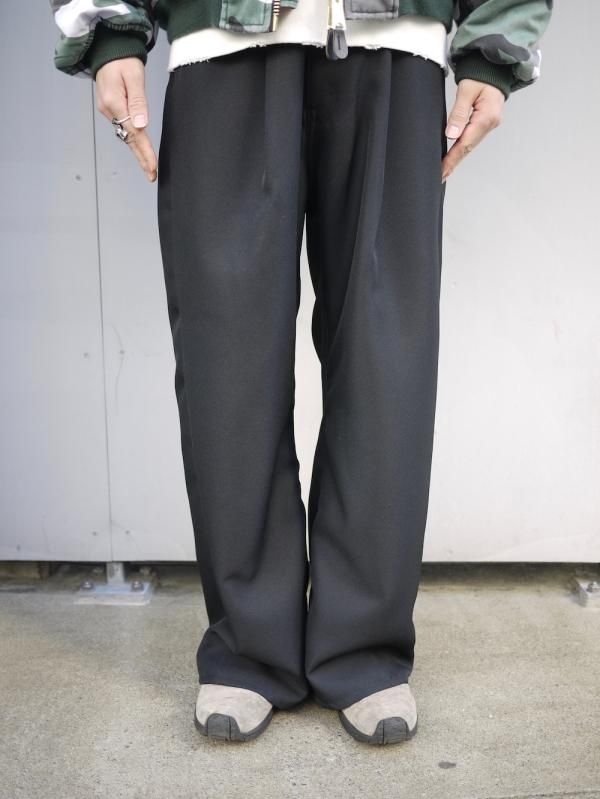 JieDa　WIDE ONE TUCK STRAIGHT PANTS (BLK) - KIKUNOBU WEB STORE