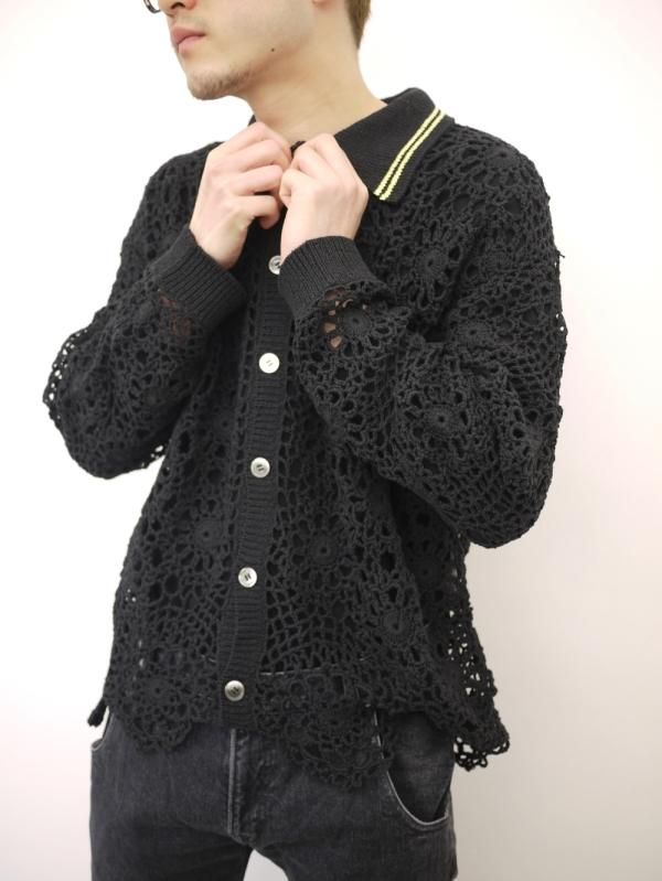 メリット 【完売品】Jieda FLOWER HAND KNITTING CARDIGAN