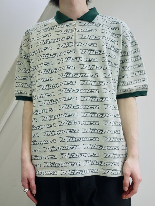 60%OFF] Diaspora skateboards All-Over Knit Polo (GRN) - KIKUNOBU