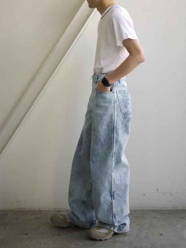 [60%OFF] Louis Gabriel Nouchi　WASHED DENIM ZIPPED PANTS - KIKUNOBU WEB STORE