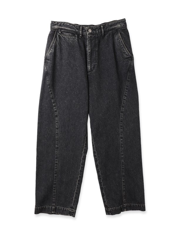 JieDa DRAPING DENIM PANTS (BLK) - KIKUNOBU WEB STORE