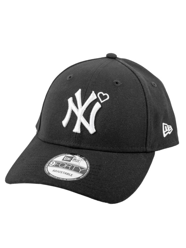 BASICKS 9 FORTY Yankees Heart Embroidery Cap (B/W) - KIKUNOBU WEB