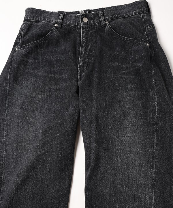 JieDa USED 3D BAGGY DENIM (BLK) - KIKUNOBU WEB STORE