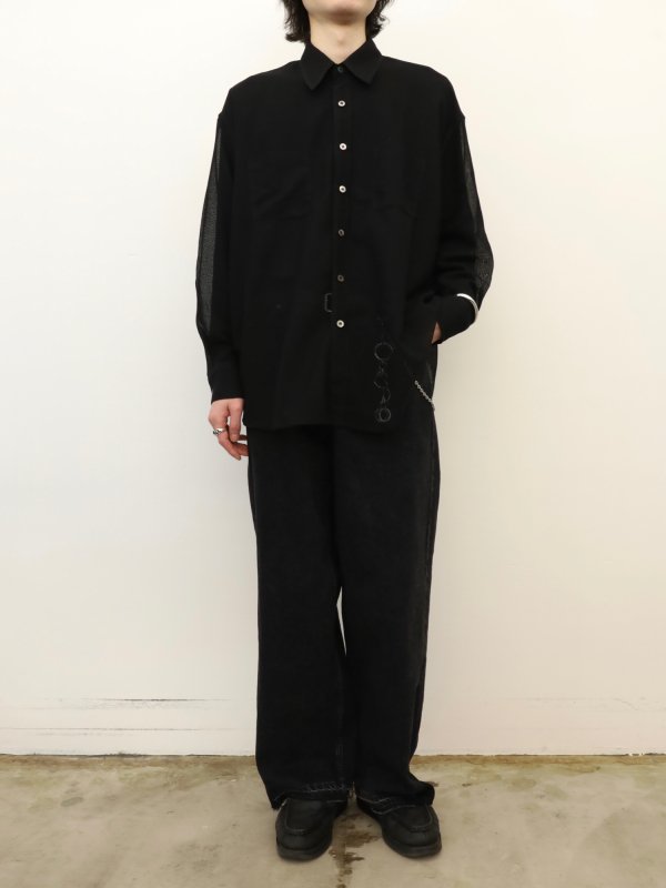 JieDa USED 3D BAGGY DENIM (BLK) - KIKUNOBU WEB STORE