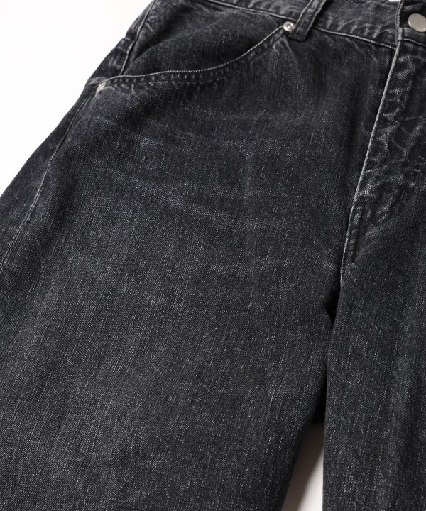 JieDa USED 3D BAGGY DENIM (BLK) - KIKUNOBU WEB STORE