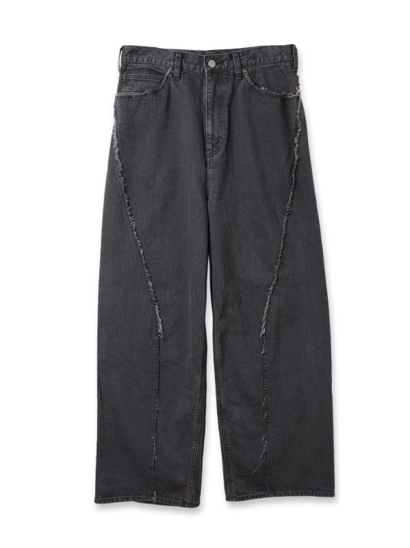 JieDa USED LOOSE FIT JEANS (BLK) - KIKUNOBU WEB STORE