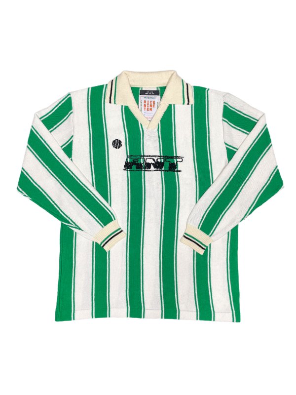 <img class='new_mark_img1' src='https://img.shop-pro.jp/img/new/icons47.gif' style='border:none;display:inline;margin:0px;padding:0px;width:auto;' />RICE NINE TENKnitting Long Sleeve Soccer Jersey (GRN)