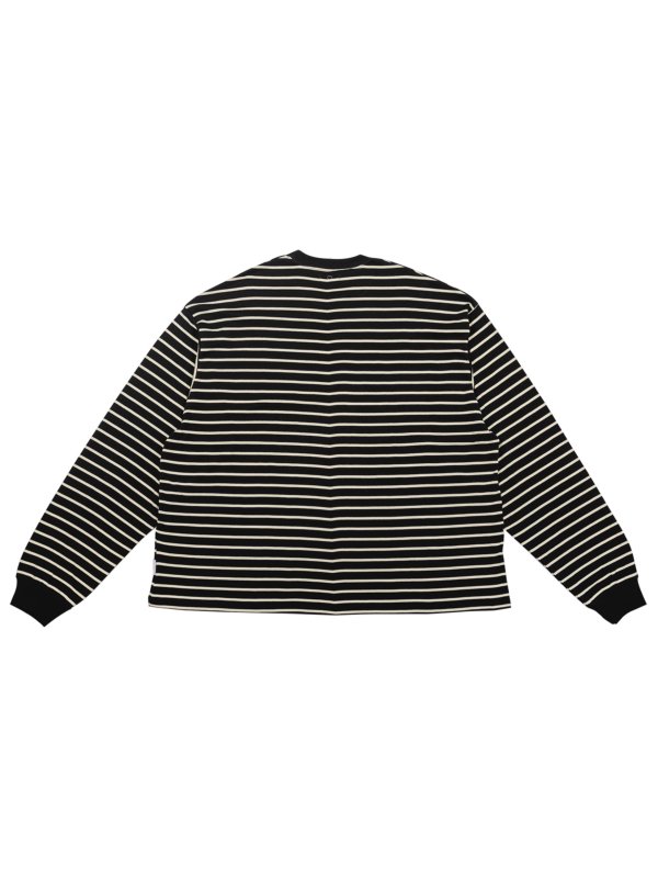 BASICKS Oversized Stripe Long T-shirt (BLK) - KIKUNOBU WEB STORE
