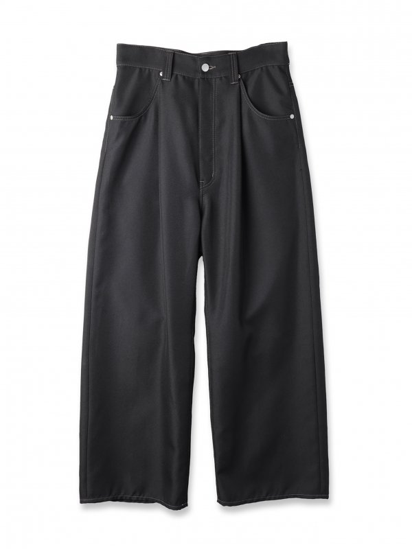 JieDa WIDE ONE TUCK STRAIGHT PANTS (BLK) - KIKUNOBU WEB STORE