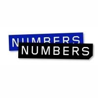 NUMBERS EDITION - MITERED LOGO STICKER (Blue/White, Black/White)ξʲ