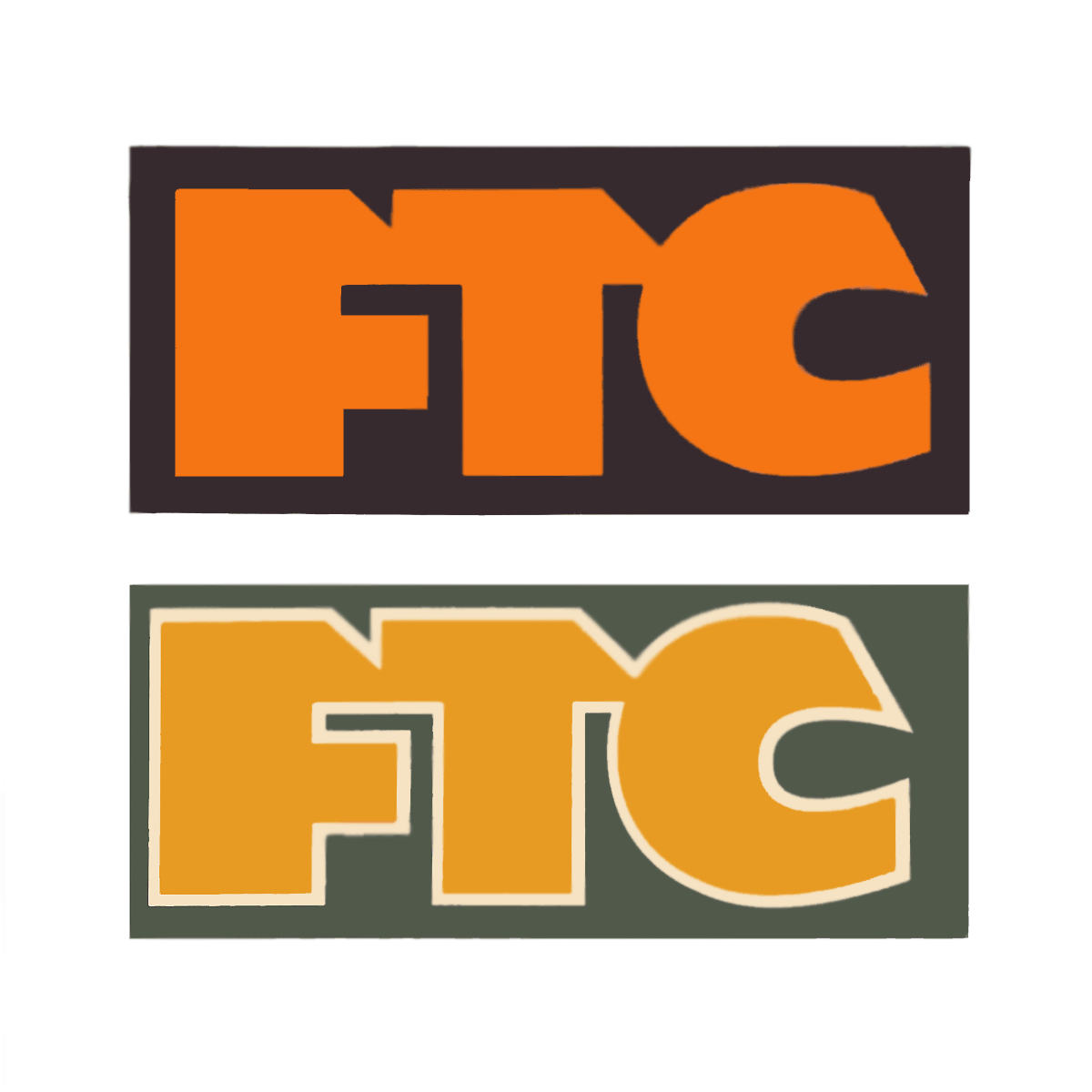 FTC - OG LOGO STICKER (S) (Black/Orange, Green/Yellow)
