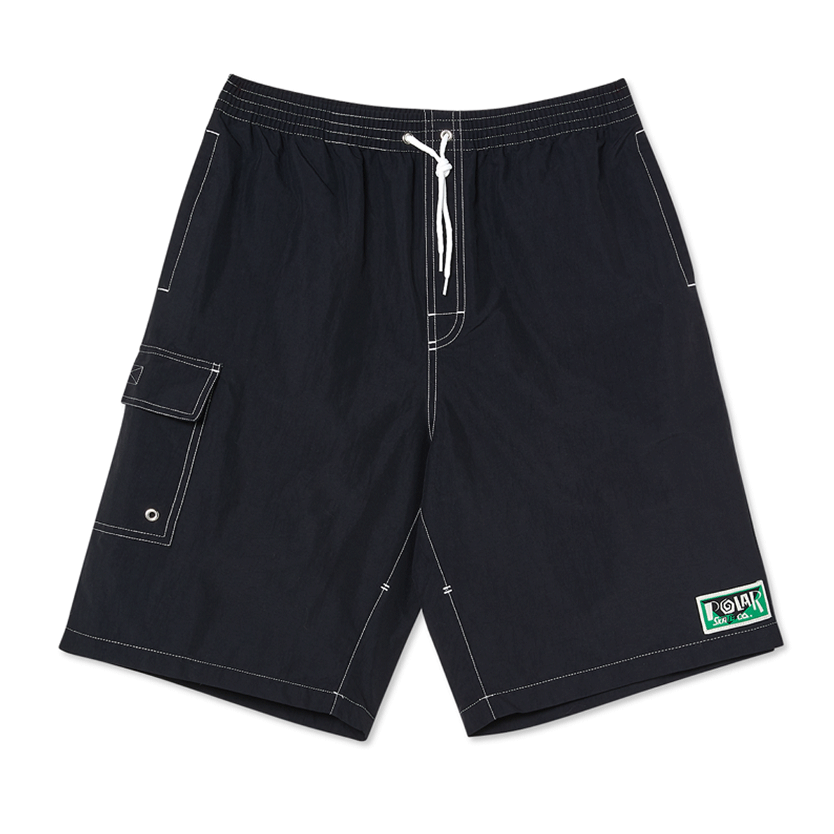 POLAR SKATE CO(ポーラースケートカンパニー) |POLAR SKATE CO. - SPIRAL SWIM SHORTS (Black)