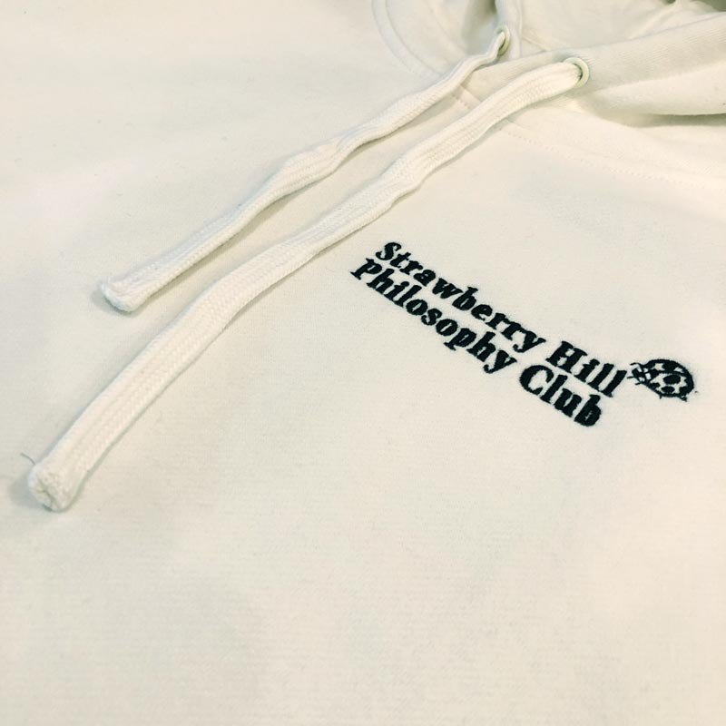 STRAWBERRY HILL PHILOSOPHY CLUB(ストロベリー・ヒル・フィロソフィ・クラブ） |STRAWBERRY HILL  PHILOSOPHY CLUB - EMBROIDERED HOODIE (Ecru)