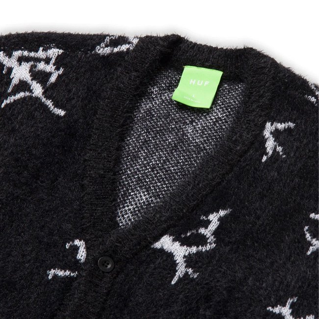 HUF(ハフ) |HUF - CRACKED CARDIGAN (Black)