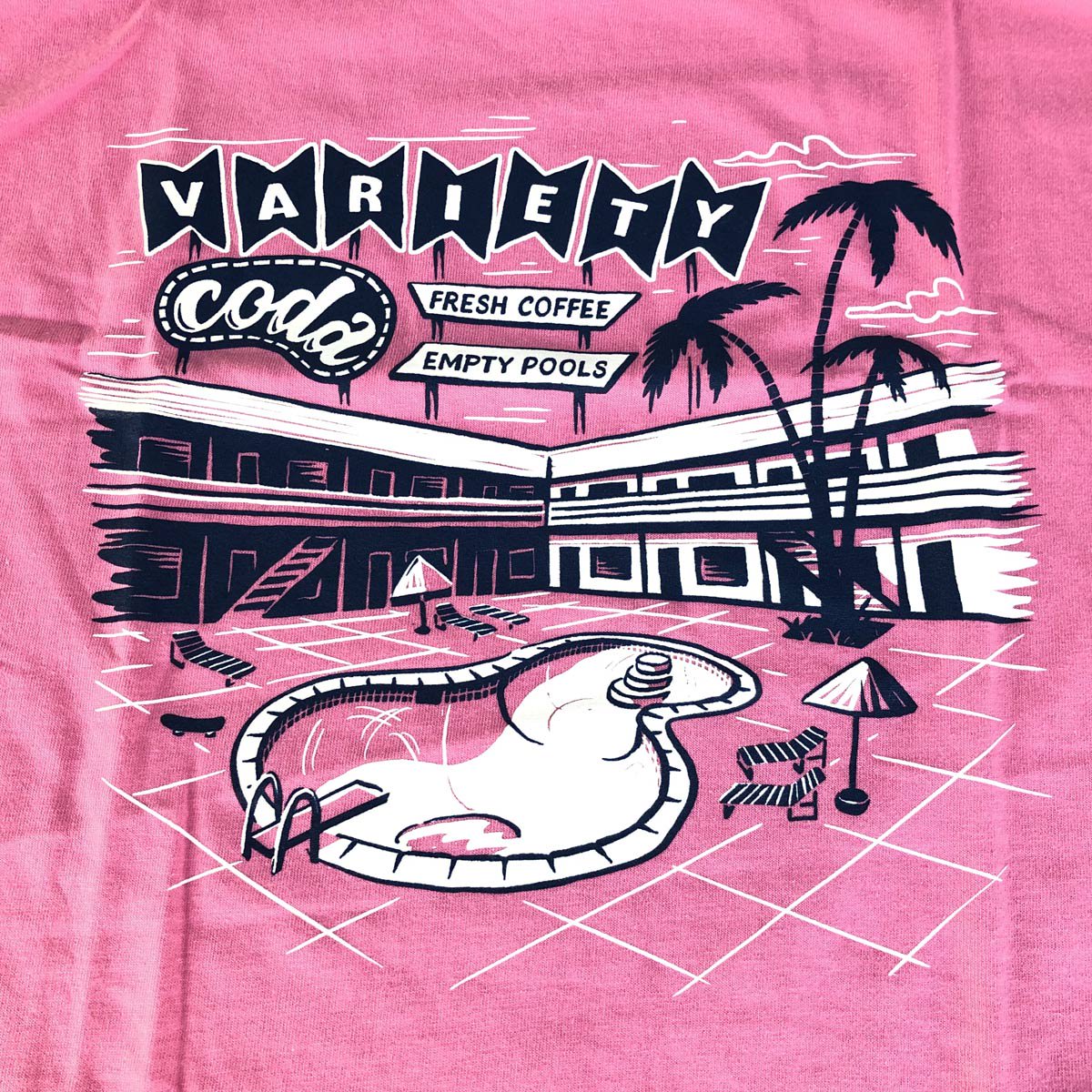 CODA SKATEBOARDS(コーダ・スケートボード) |CODA SKATEBOARDS x VARIETY - POOL PARTY TEE  (Pink)