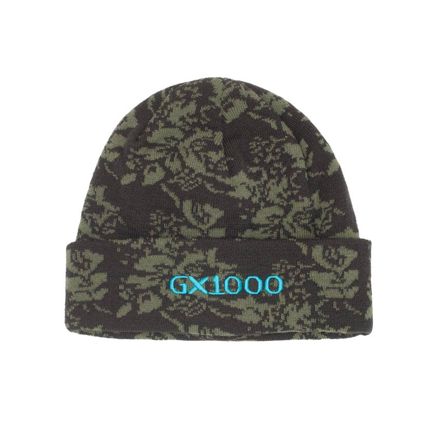 GX1000(ジーエックスセン) |GX1000 - FLORAL BEANIE (Green)