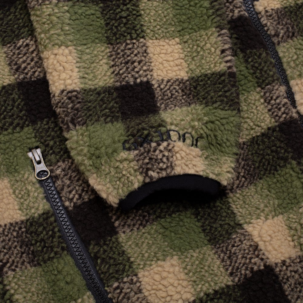 GX1000(ジーエックスセン) |GX1000 - SHERPA FLEECE (Green Plaid)