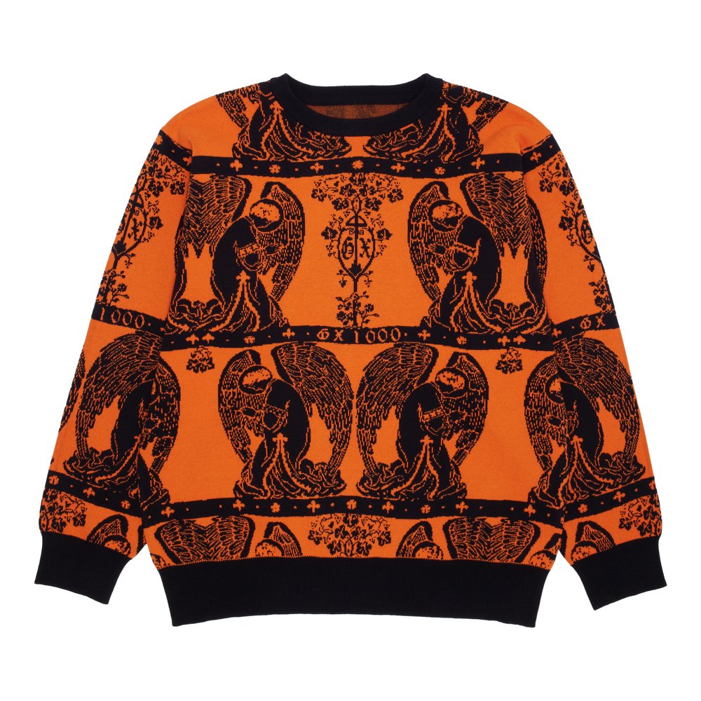 GX1000(ジーエックスセン) |GX1000 - JACQUARD CREWNECK (Orange)