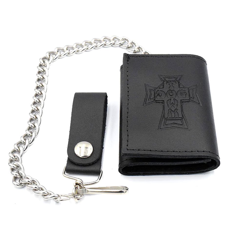 DOGTOWN(ドッグタウン) |DOGTOWN - TRIFORD LEATHER CHAIN WALLET (Black)