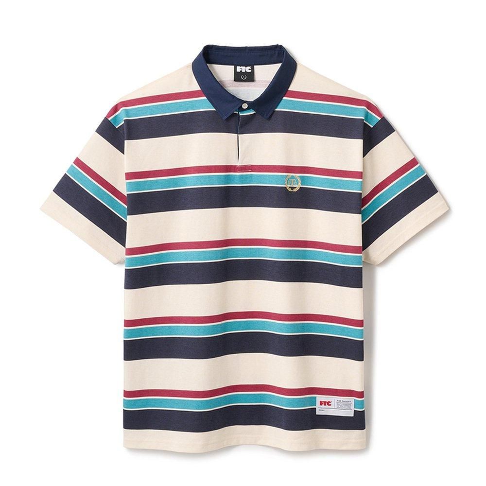 素敵でユニークな PRINTED - |FTC FTC(エフティーシー) STRIPE (White) SHIRT RUGBY ウェア