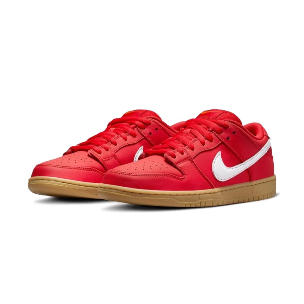 NIKE SB(ナイキ・エスビー） |NIKE SB - DUNK LOW PRO ISO オレンジレーベル (University  Red/White/University Red-Gum) FJ1674-600